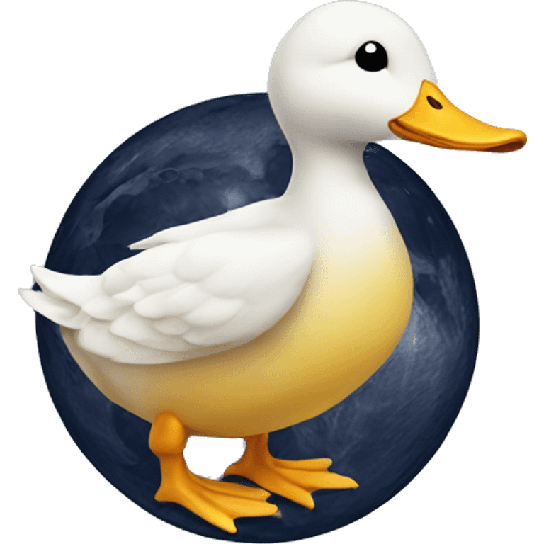 duck on the moon emoji