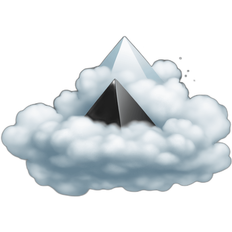 a-black-pyramid-on-cloud emoji