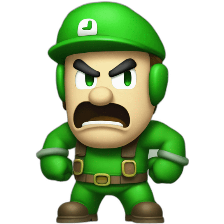 Luigi angry doomguy emoji