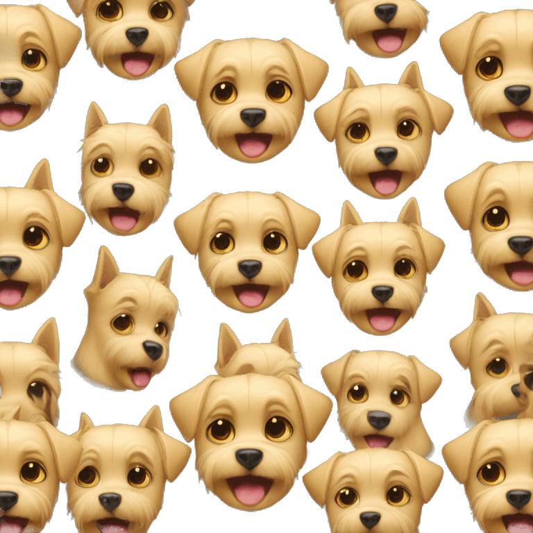 Small blonde terrier reactions set emoji