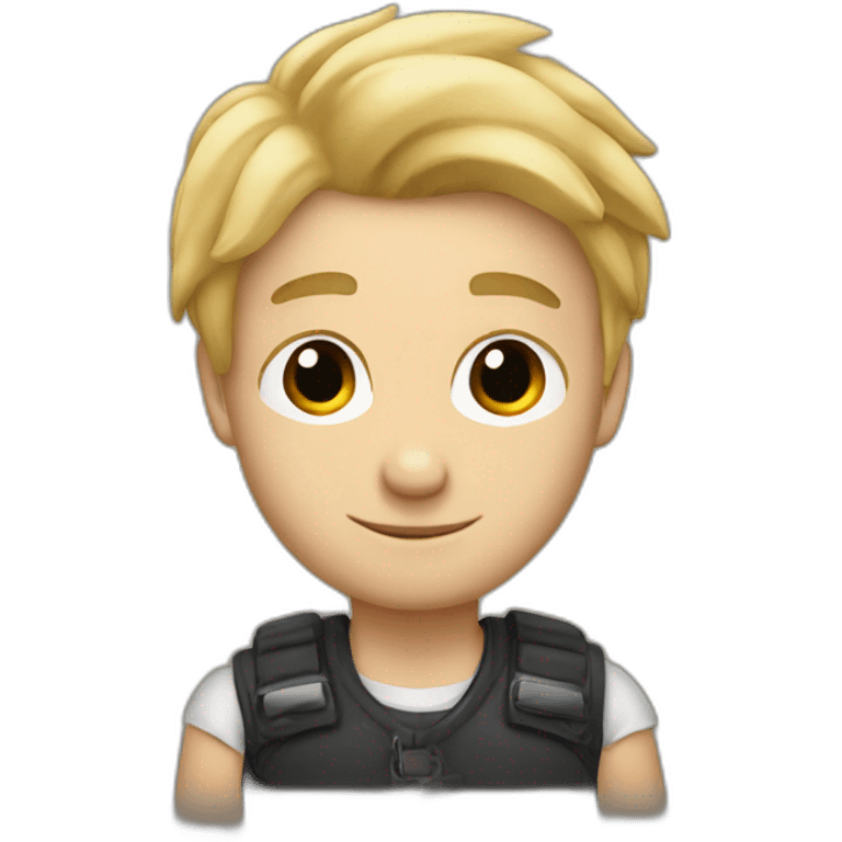 Blonde guy on the back of a raccoon emoji