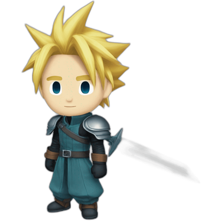 Cloud strife final fantasy seven emoji