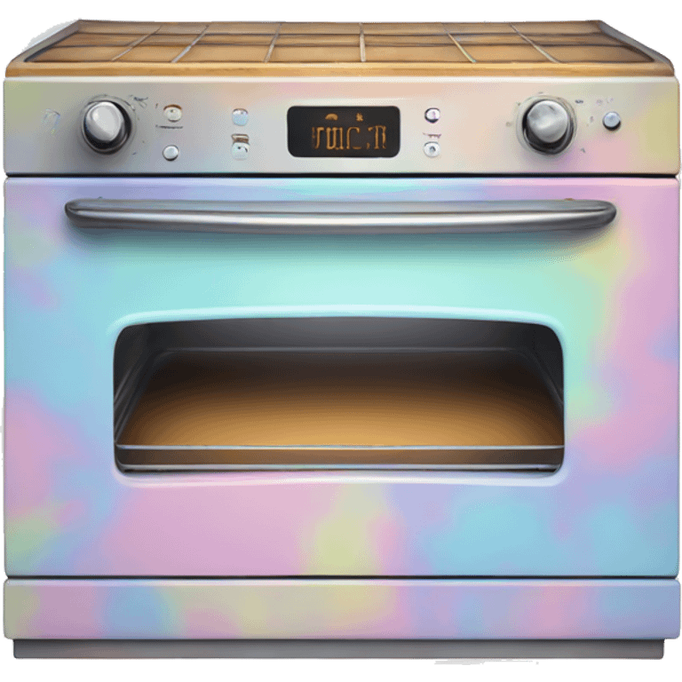 Realistic retro vintage pastel tie dye oven.  emoji