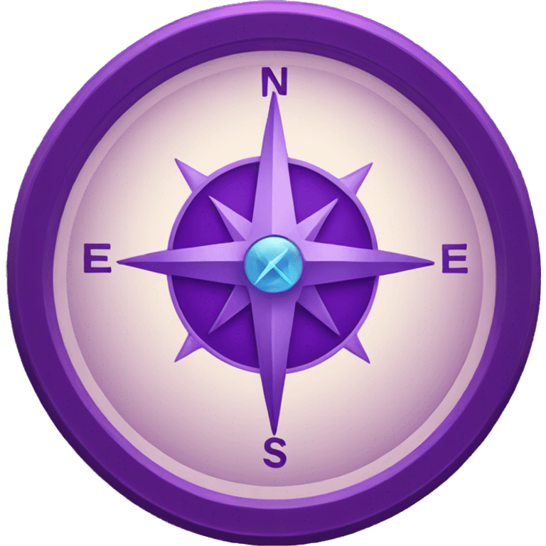 Magic purple compass emoji