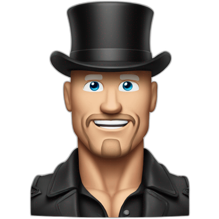 stone cold steve austin with a top hat emoji