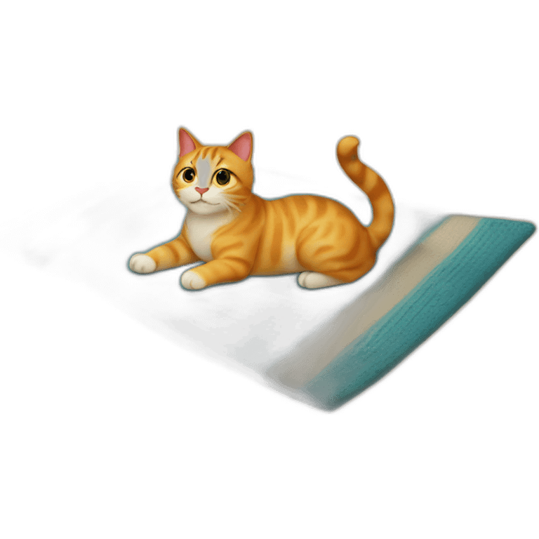 cat on a flying rug emoji