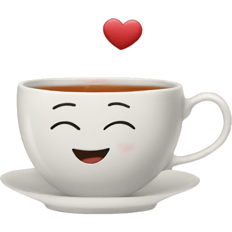 Tea with love emoji