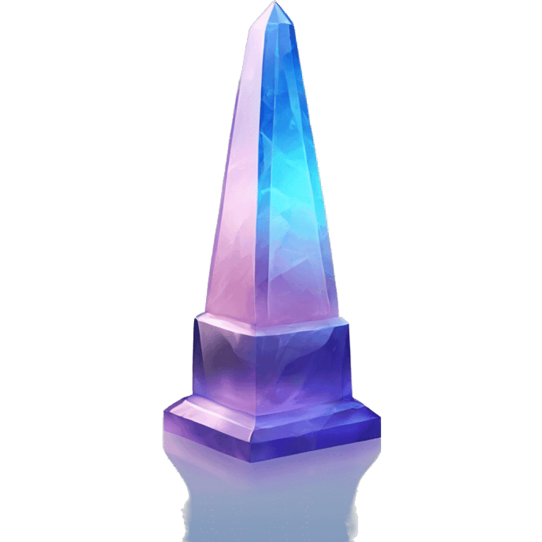 Obelisk made of crystal emoji