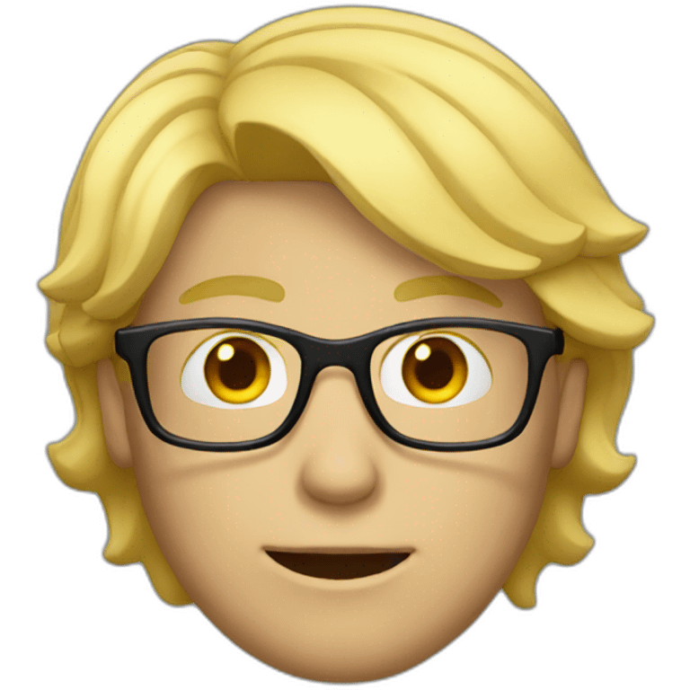 Blond guy with glasses emoji