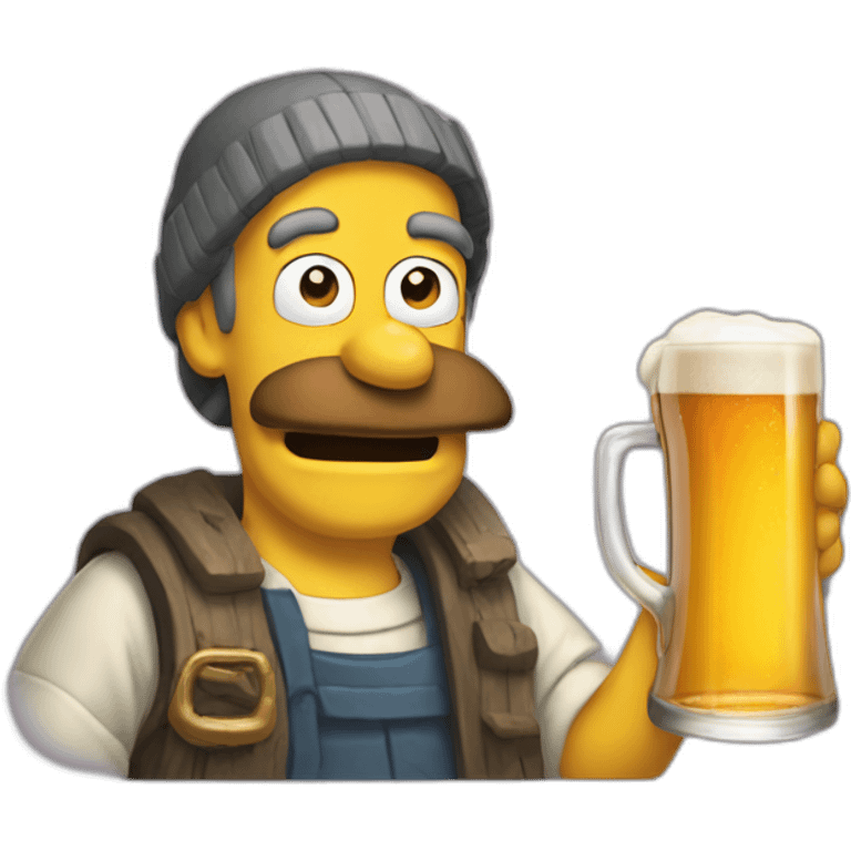 homer buvant une bière emoji