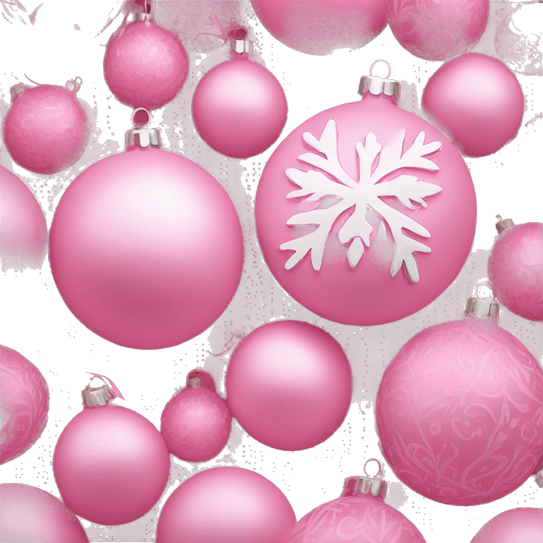 Pink Christmas decor  emoji