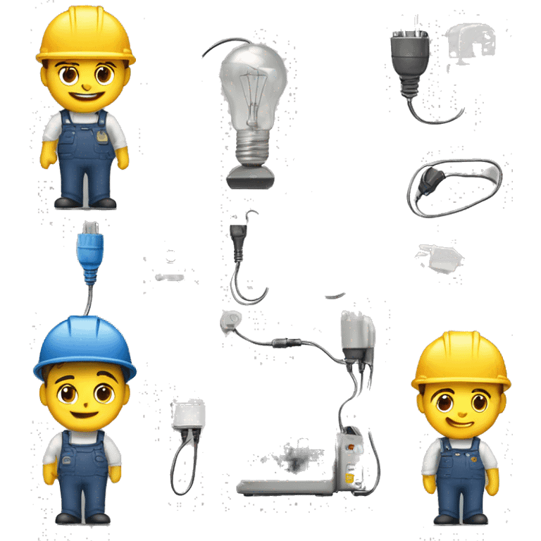 Electricidad e ingeniero emoji