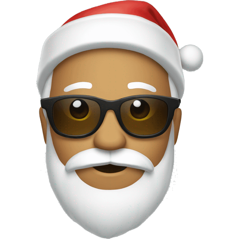 Santa wearing shades emoji