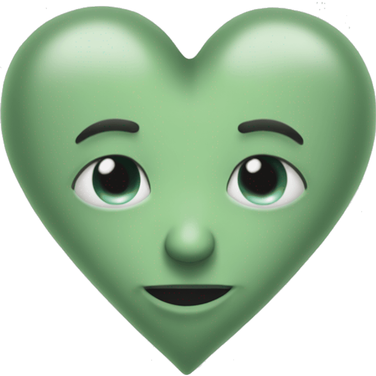 Sage green heart emoji