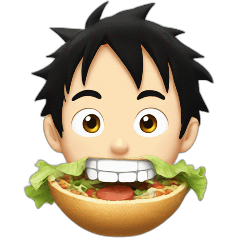 Luffy eat emoji