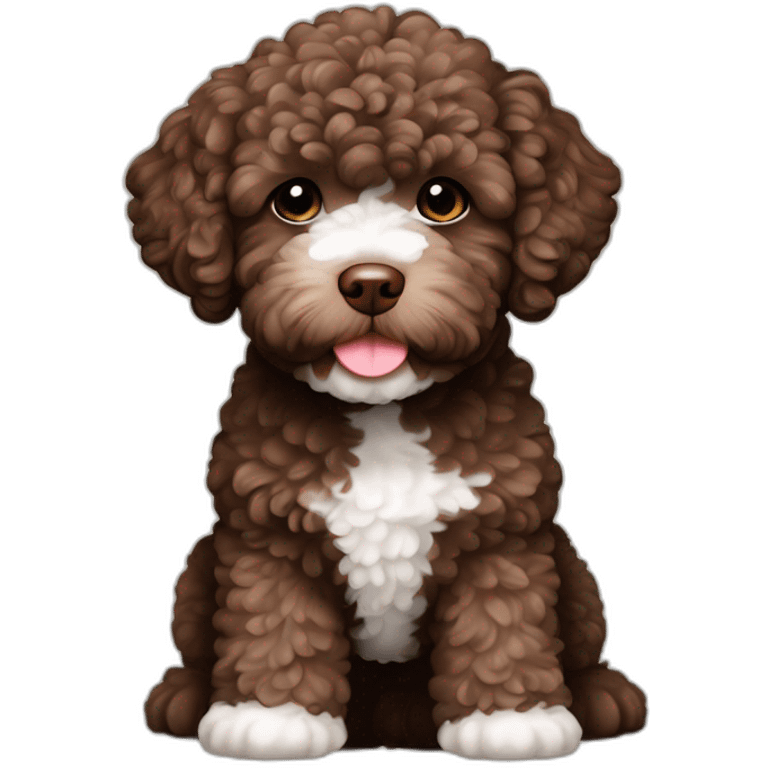 Chocolate brown Lagotto romagnolo emoji