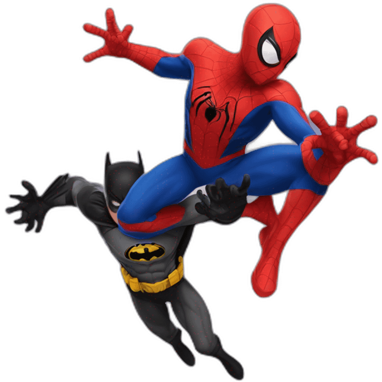 spider man and batman hughing emoji