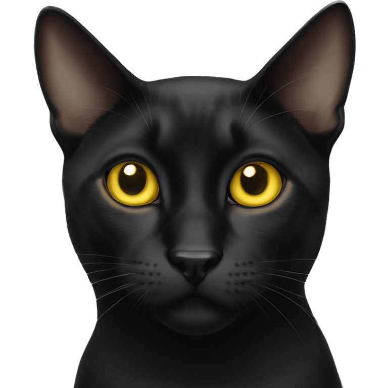 Bombay cat with yellow eyes emoji