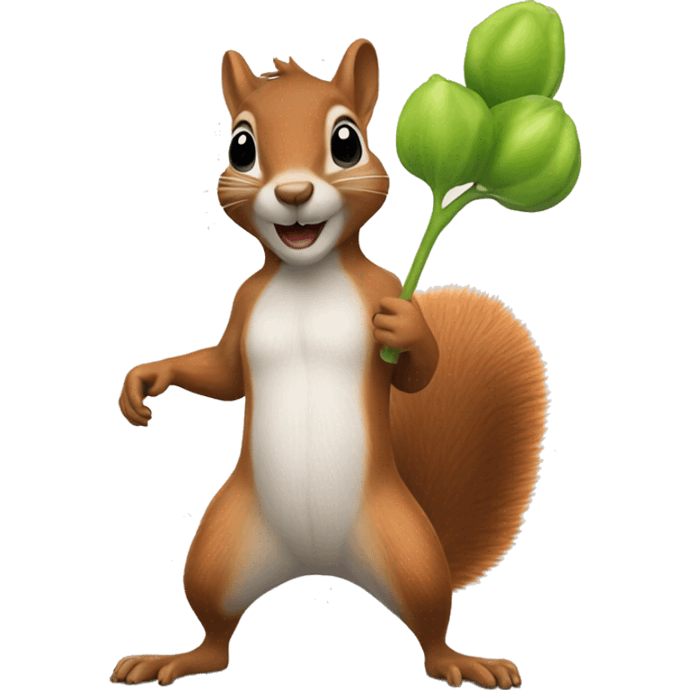 squirrel with prese emoji