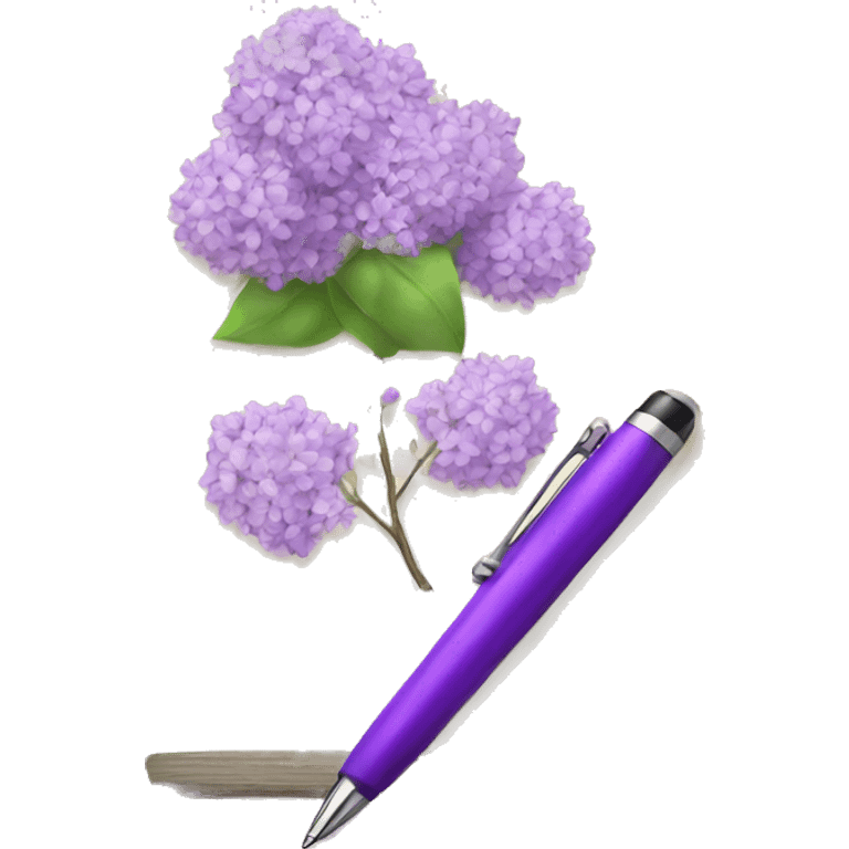 Lilac Journal with Pen emoji