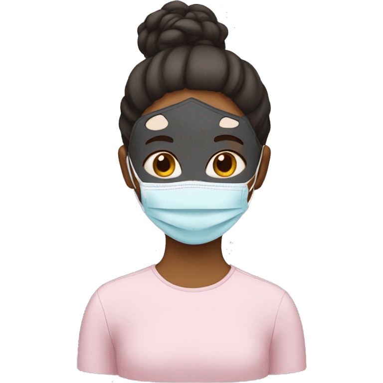 a girl with a face mask emoji