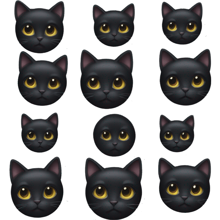 A black cat didn’t care emoji