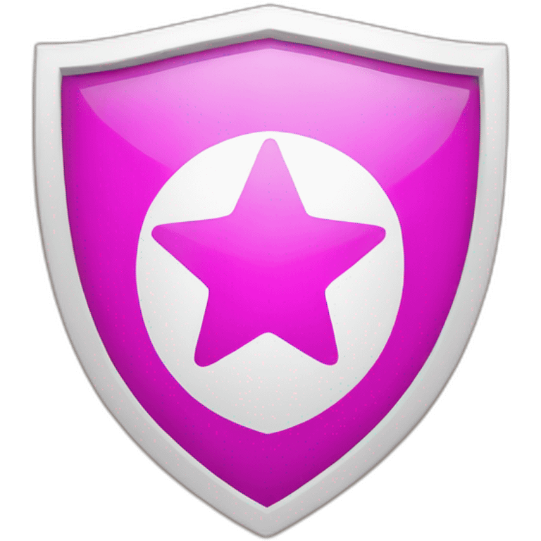 magenta shield white star middle emoji