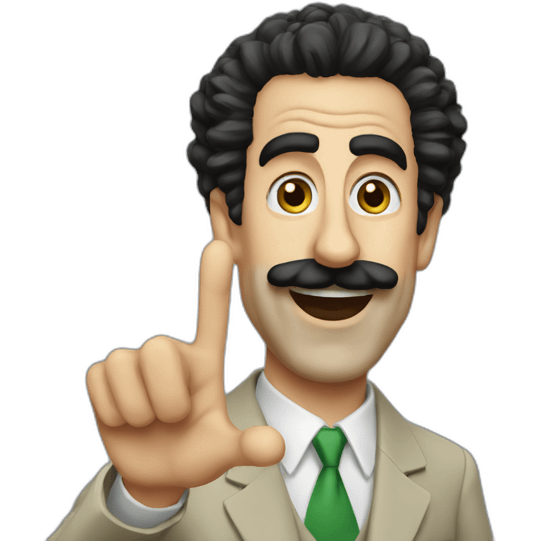 Borat waving emoji