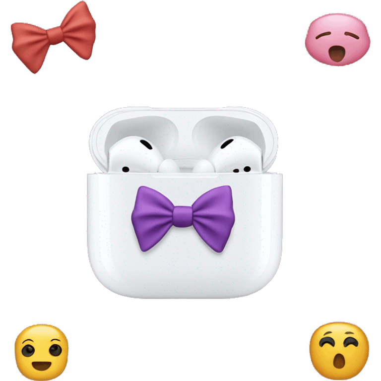 AirPods Max with bows emoji