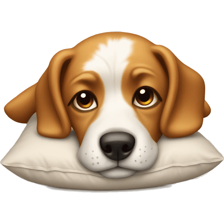 dog laying on a pillow emoji