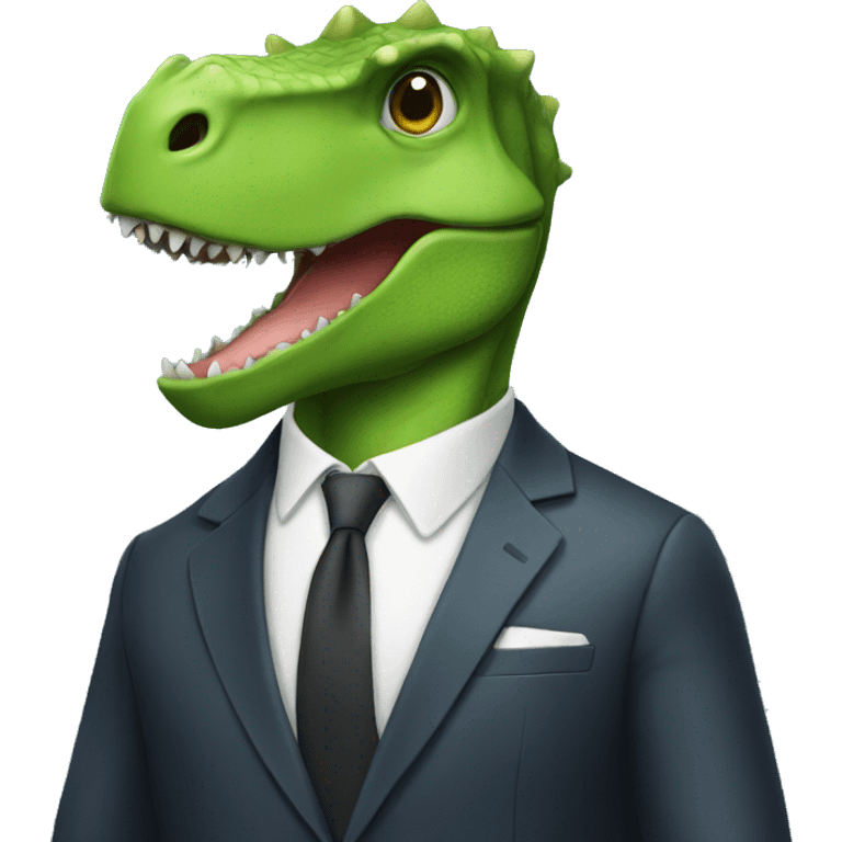 Dinosaur in suit  emoji