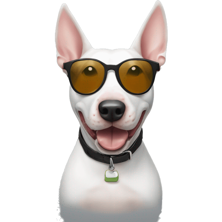 Bull terrier with sunglasses  emoji