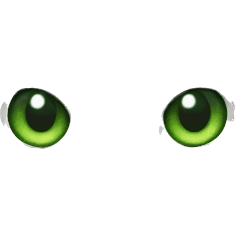 Cat green eyes  emoji