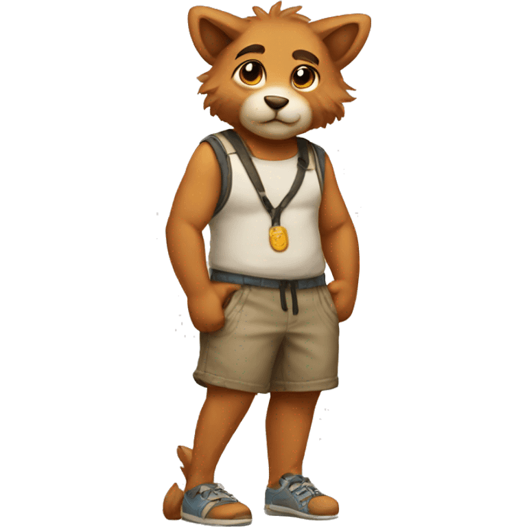 A furry in shorts emoji