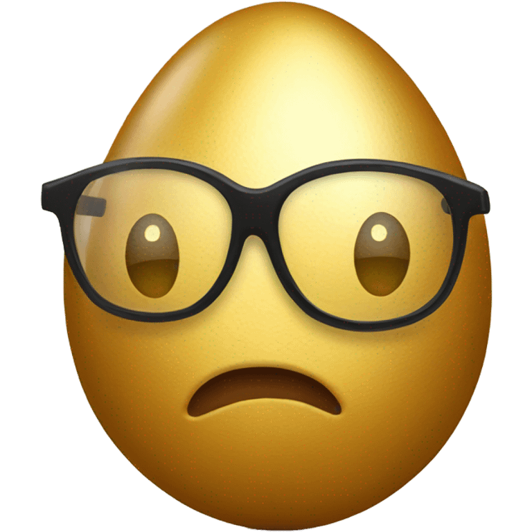 golden egg with glasses emoji