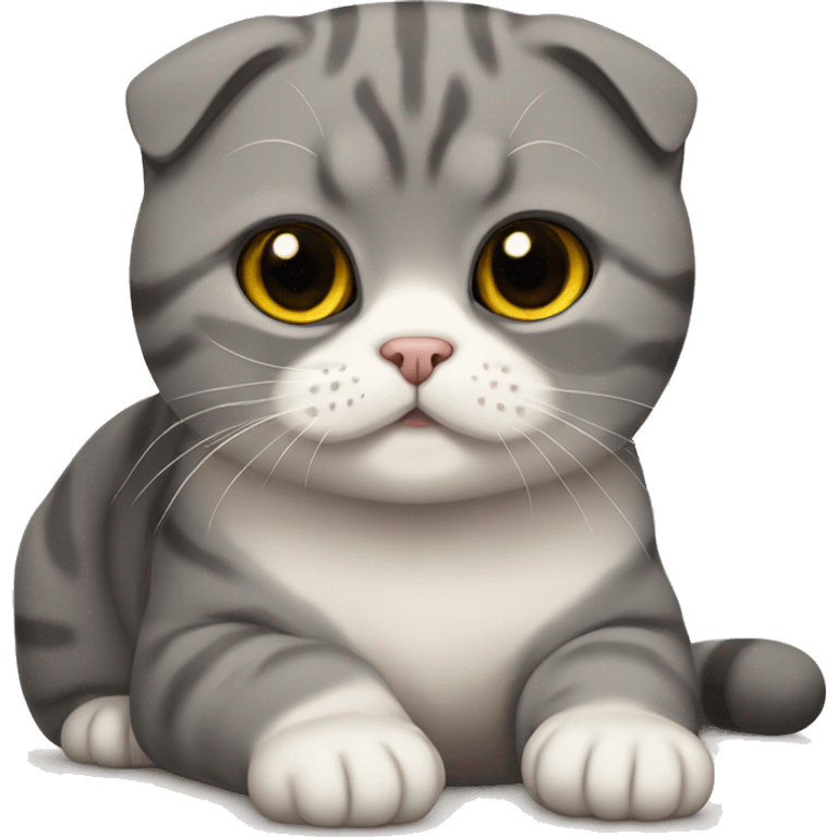 Scottish fold cat emoji