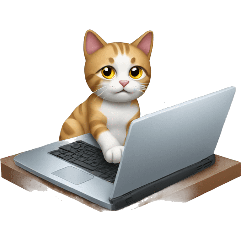 Cat with laptop  emoji