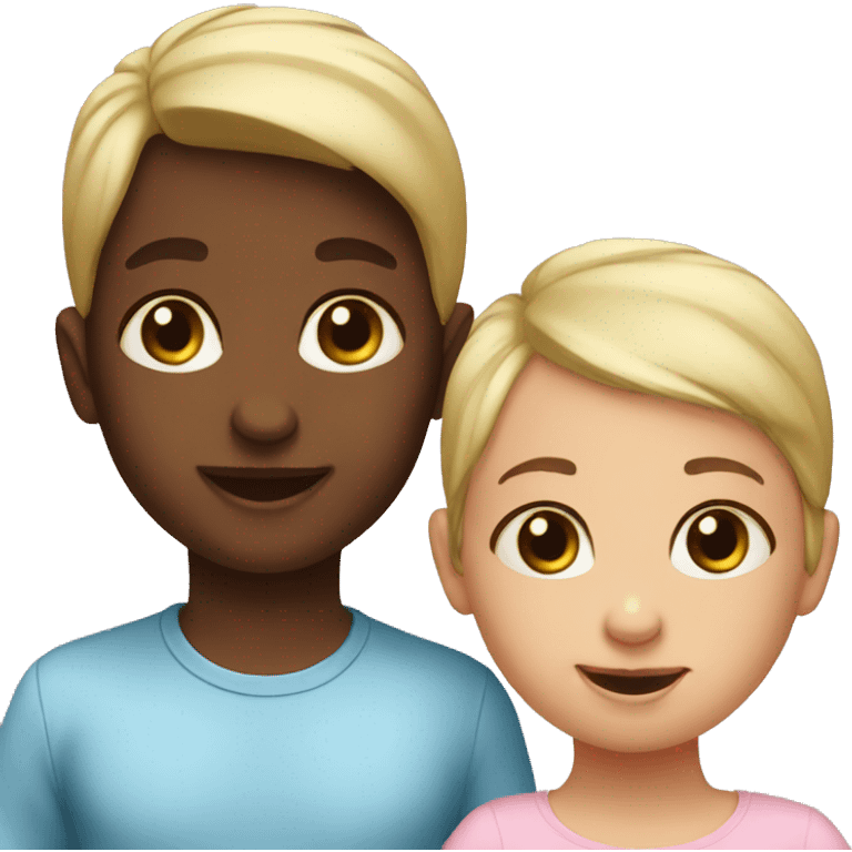 Twin babies boy and girl emoji