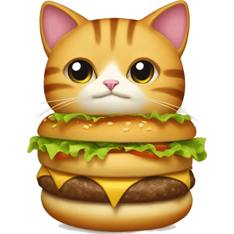 Hamburger cat emoji