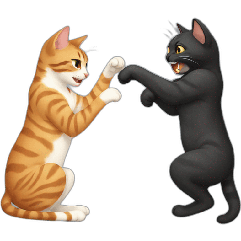 cat fight emoji