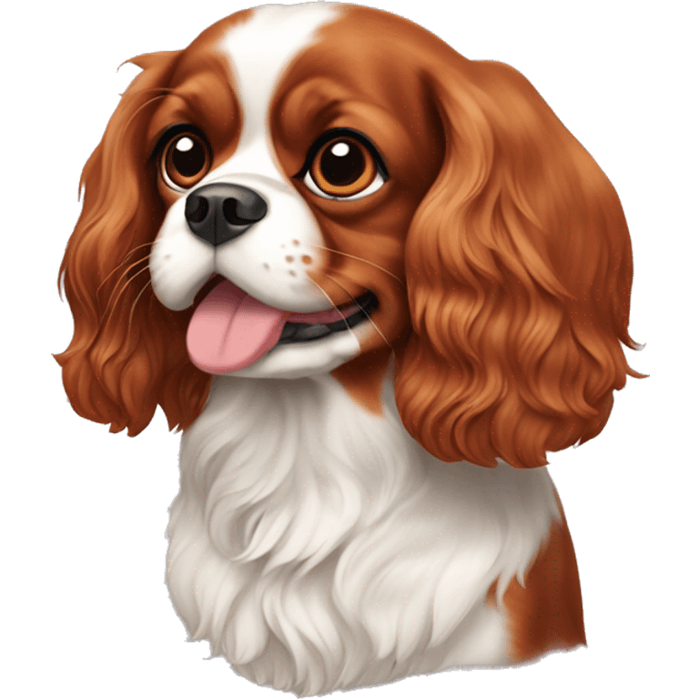 Ruby cavalier King Charles spaniel emoji