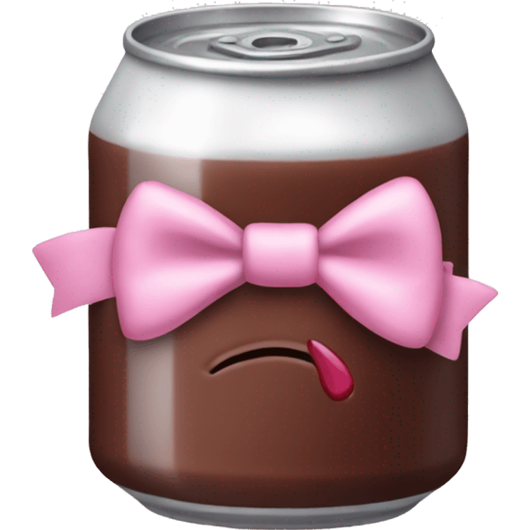 Light pink Dr Pepper with a bow emoji