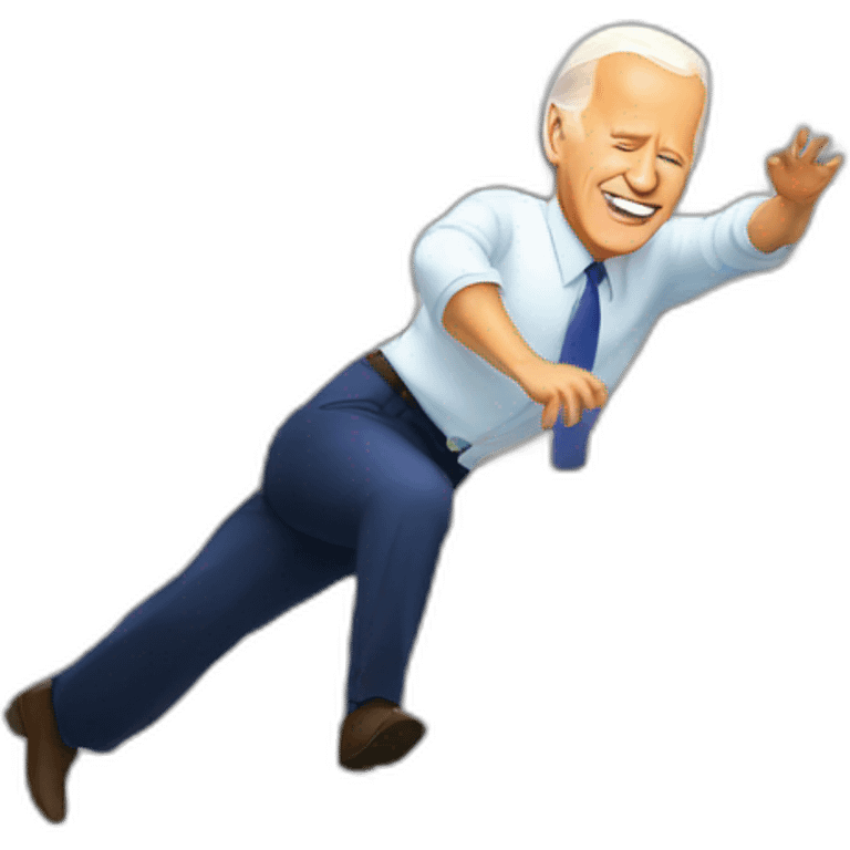 Joe Biden falling down the stairs emoji