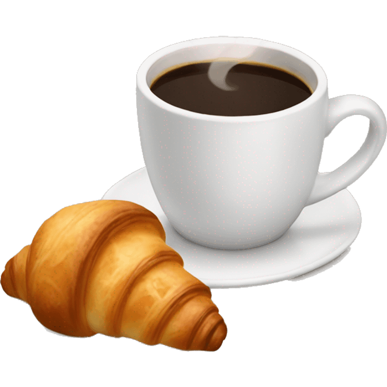 croissant and coffee emoji