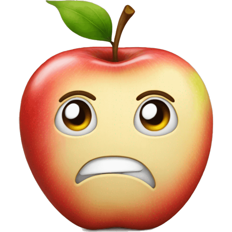 apple with face emoji