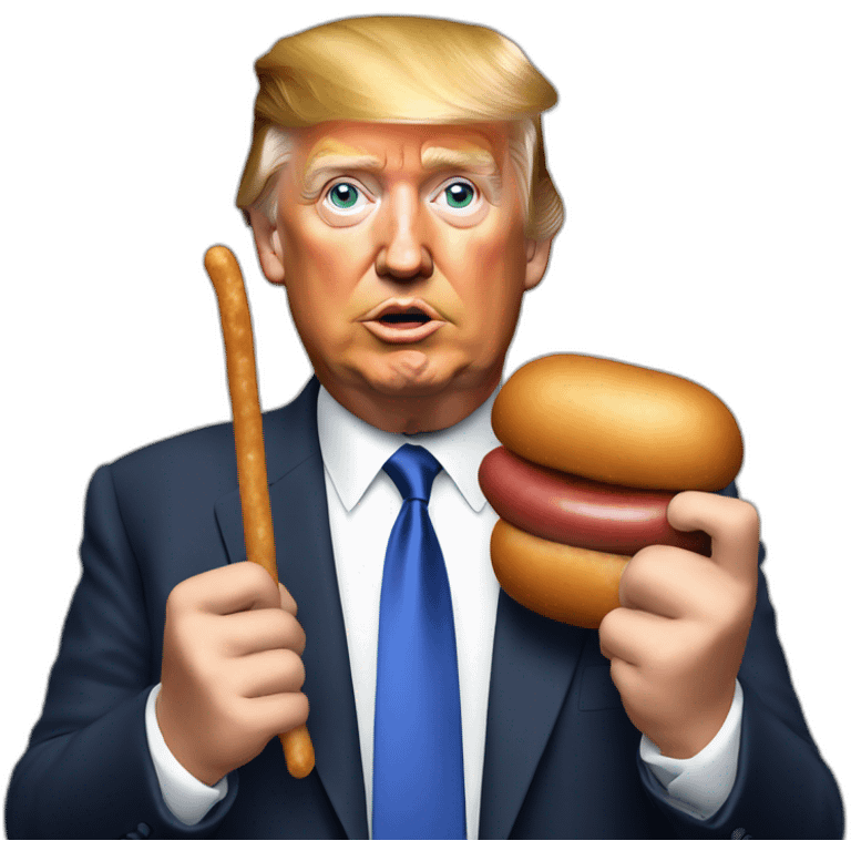 trump-holding-his-sausage emoji