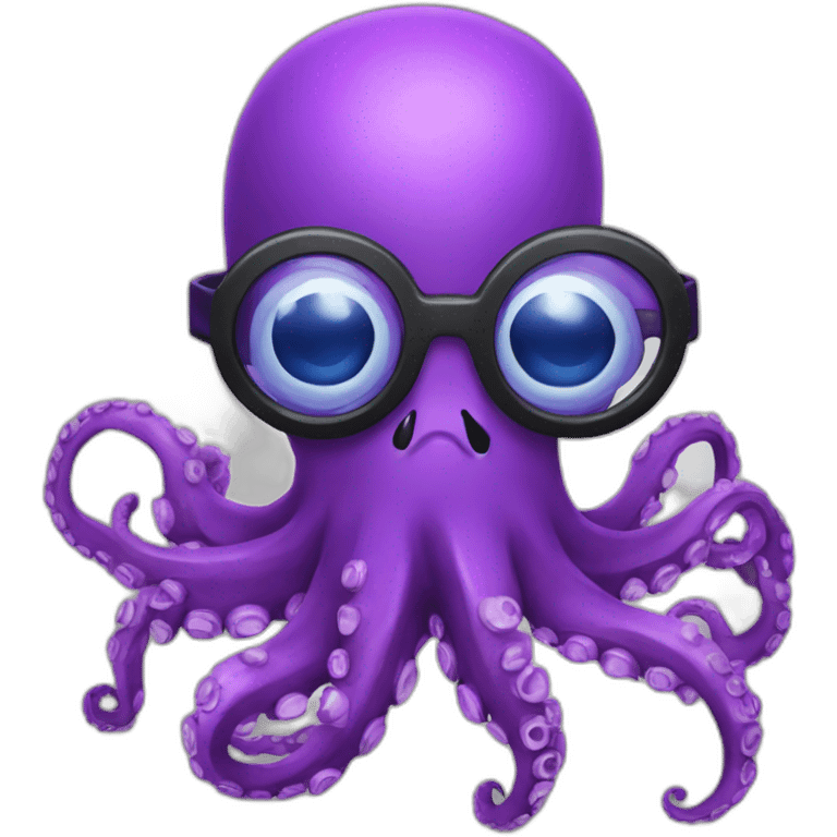 Octopus Computer Engineer purple octopus emoji