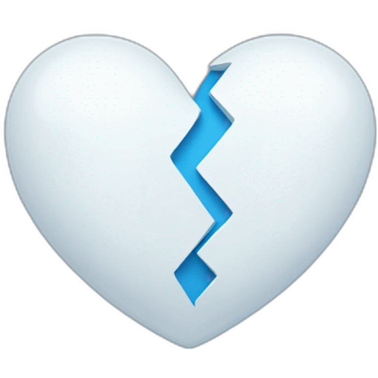  blue heart and white heart are in love emoji