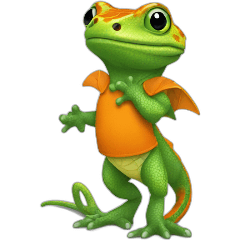 lezard with orange jersey emoji