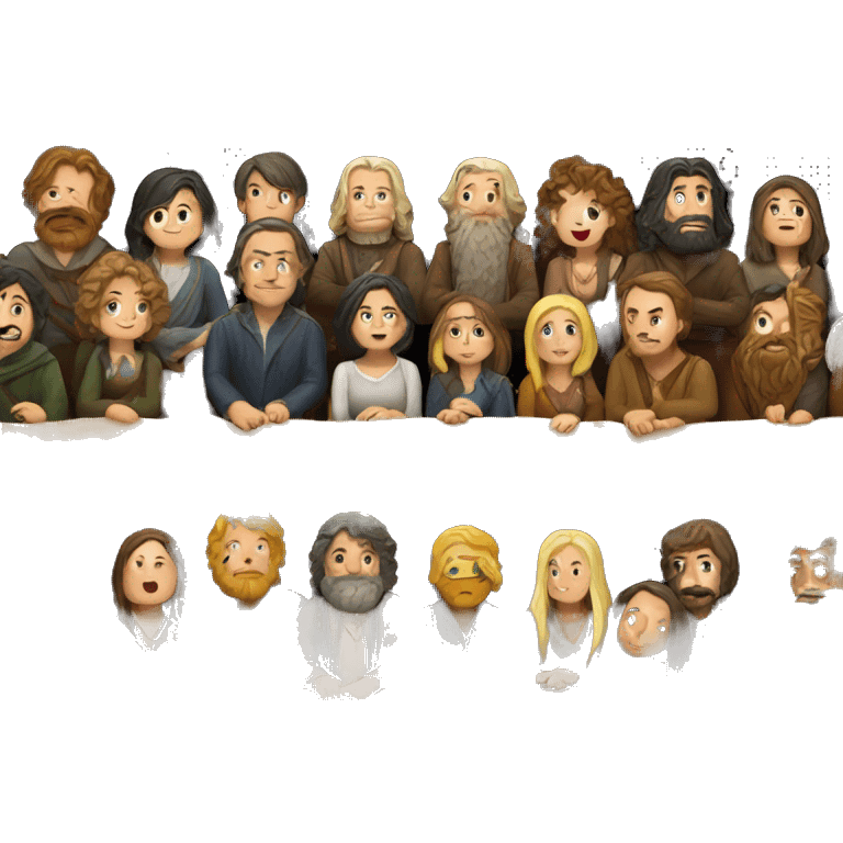 A couple watching the lord of the rings musical emoji